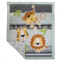 Living Textiles Coverlette Cot Quilt - Jabali - 94 x 113 cm